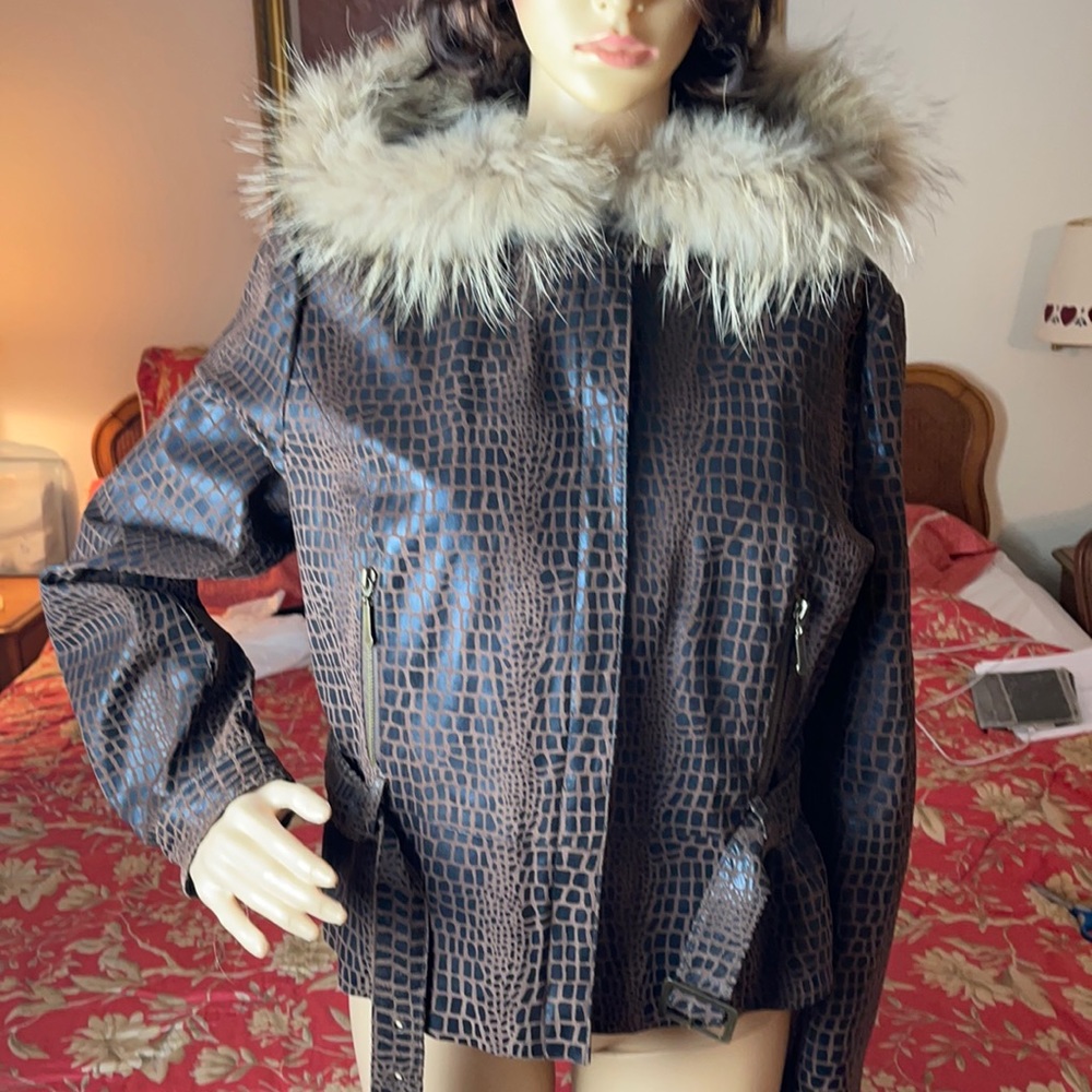 Tout terrain 100% piel  leather fur trim XL Full Grain 100% Cowhide
